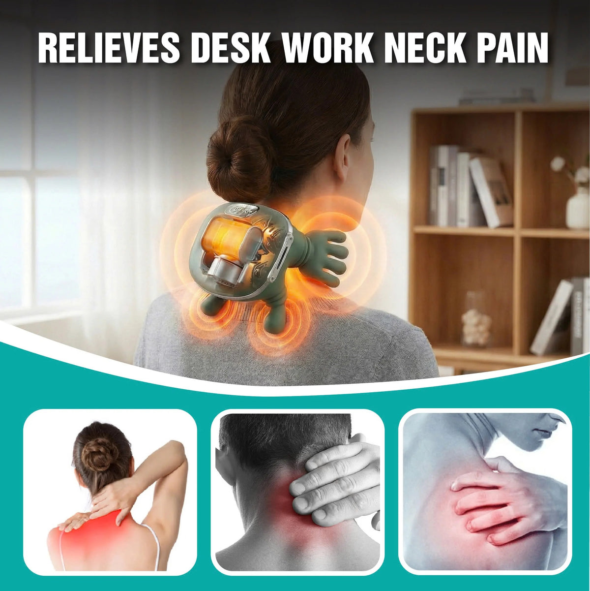 Heated Neck and Shoulder Massager - in use