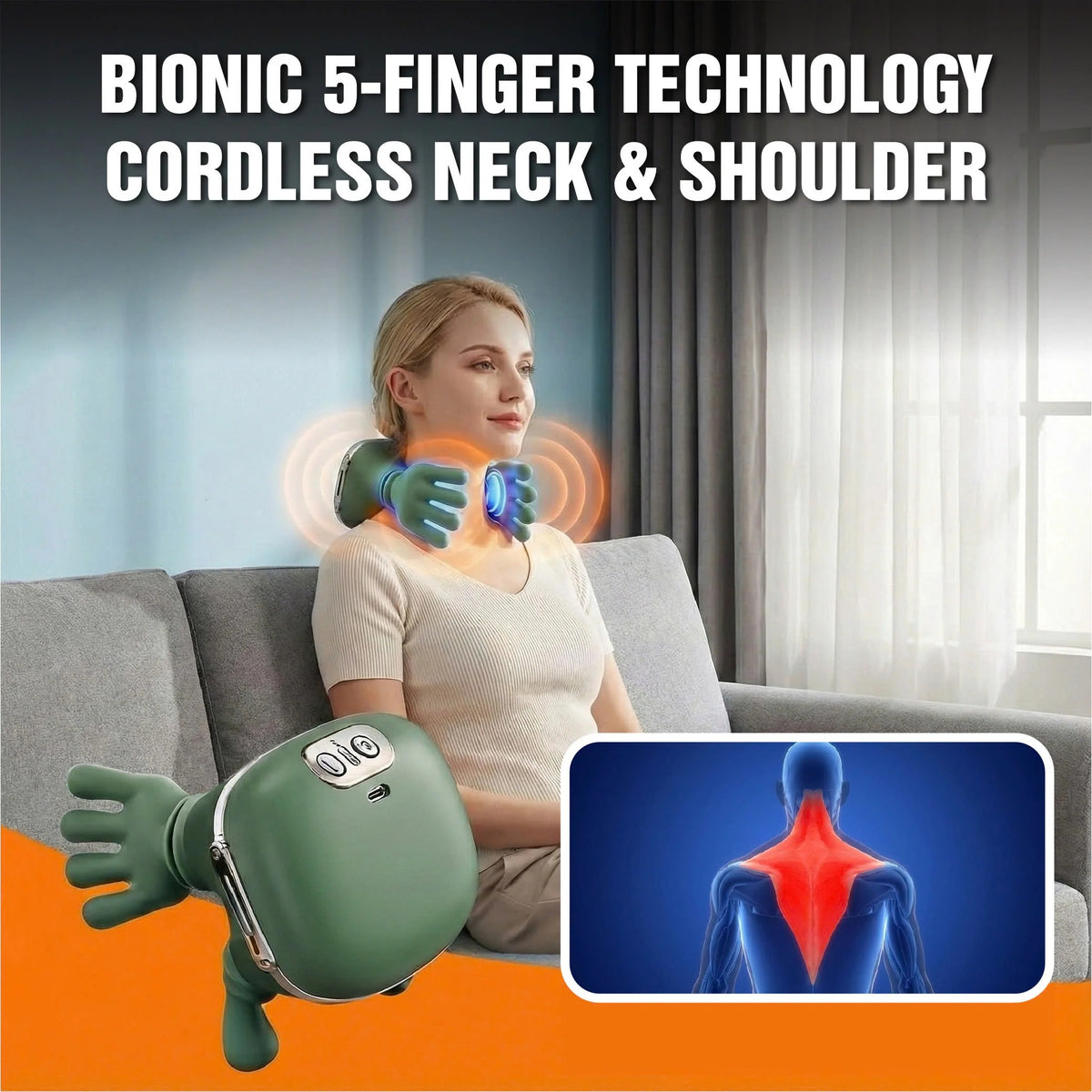 Heated Neck and Shoulder Massager - detail view