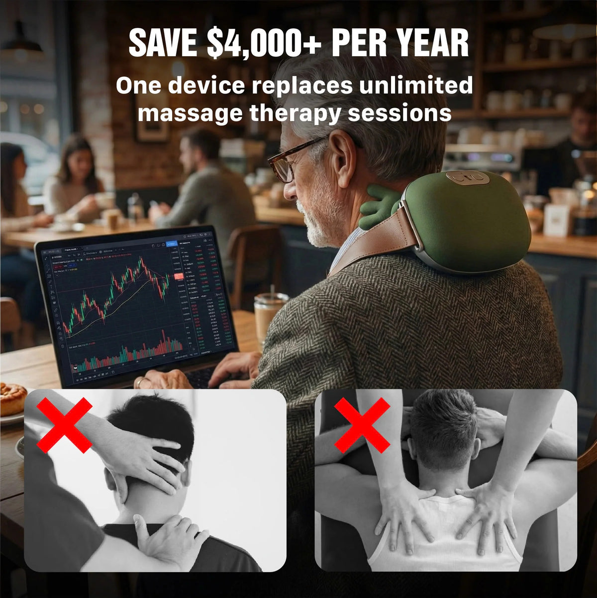 Heated Neck and Shoulder Massager - lifestyle photo